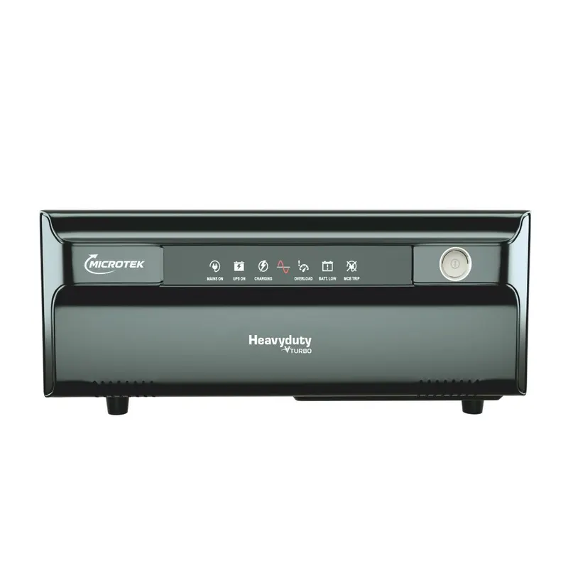 Microtek Heavy Duty  vTURBO  NEW 1550 Advanced Digital 1250VA/12V Inverter, 1 Battery Support for Home, Office & Shops | Compatible with Lithium-Ion, Tubular, Flat Plate & SMF Batteries | 3 Year Warranty