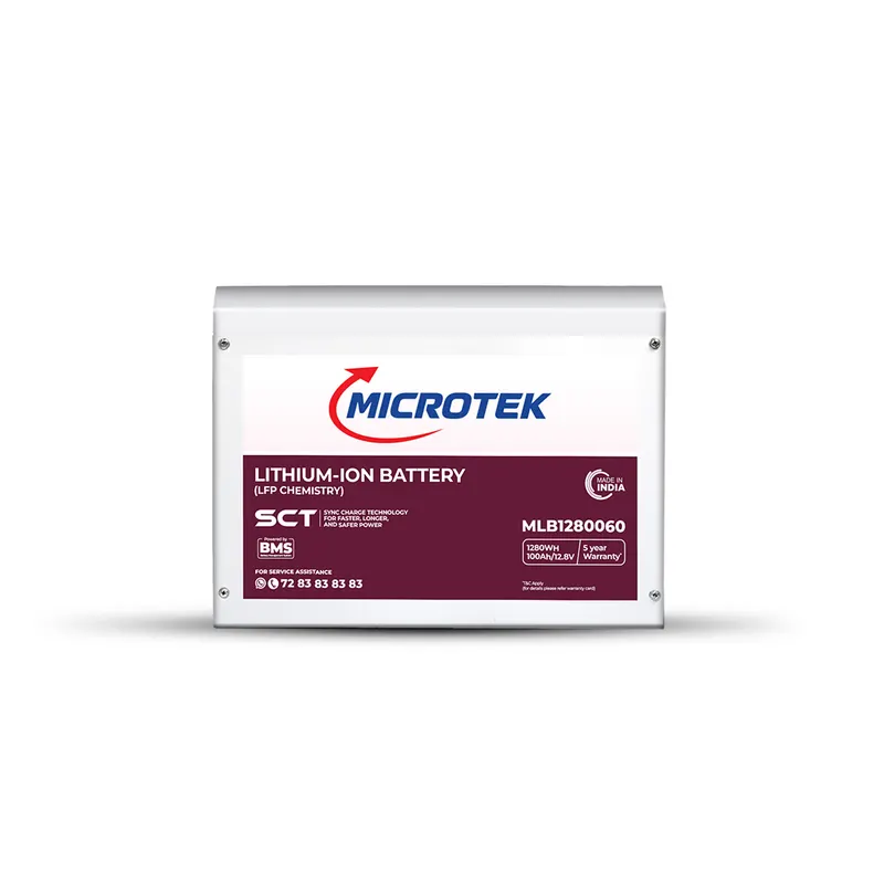 Microtek Lithium Battery 100Ah Deep Cycle Inverter Battery | Fast Charging